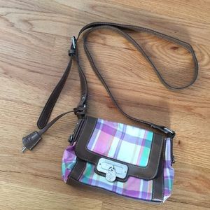 Over The Shoulder Plaid Purse